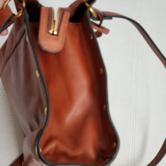 Fossil Allie Brown Leather Satchel Shoulder Bag Handbag ZB7896213 $198 - Picture 13 of 16